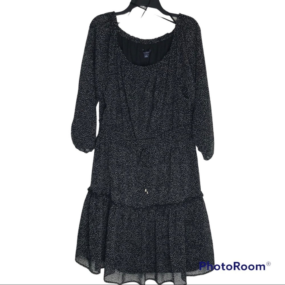 Tommy Hilfiger Polka Dot Off Shoulder Tiered Dress